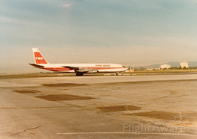 Boeing 707-100 — - TWA B-707-300 ready for take off at KLAX spring 1977