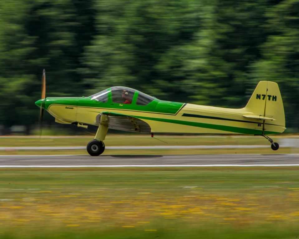 Beechcraft Baron (58) (N7TH) - East side of runway 16 @ KAWO