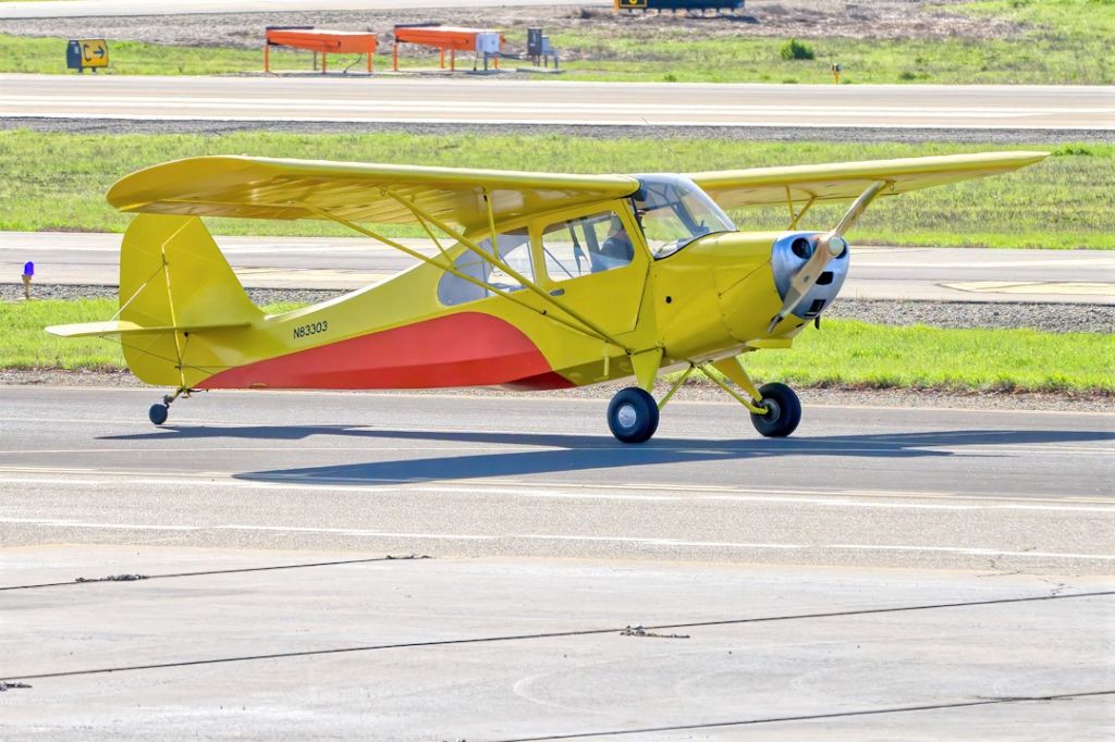 CHAMPION Tri-Traveler (N83303) - Aeronca 7AC Champion at Livermore Municipal Airport. March 2021