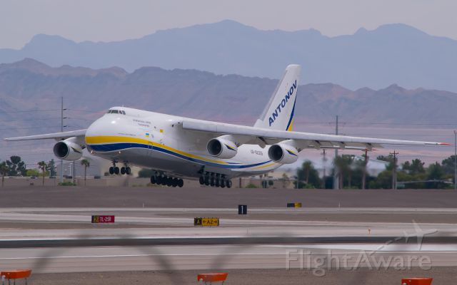 Antonov An-124 Ruslan (UR-82009) - Caught this rare visitor on 21 May 2016. It landed on runway 25R.br /The aircraft is an Antonov 124-100M-150 w/ hushkits installed.