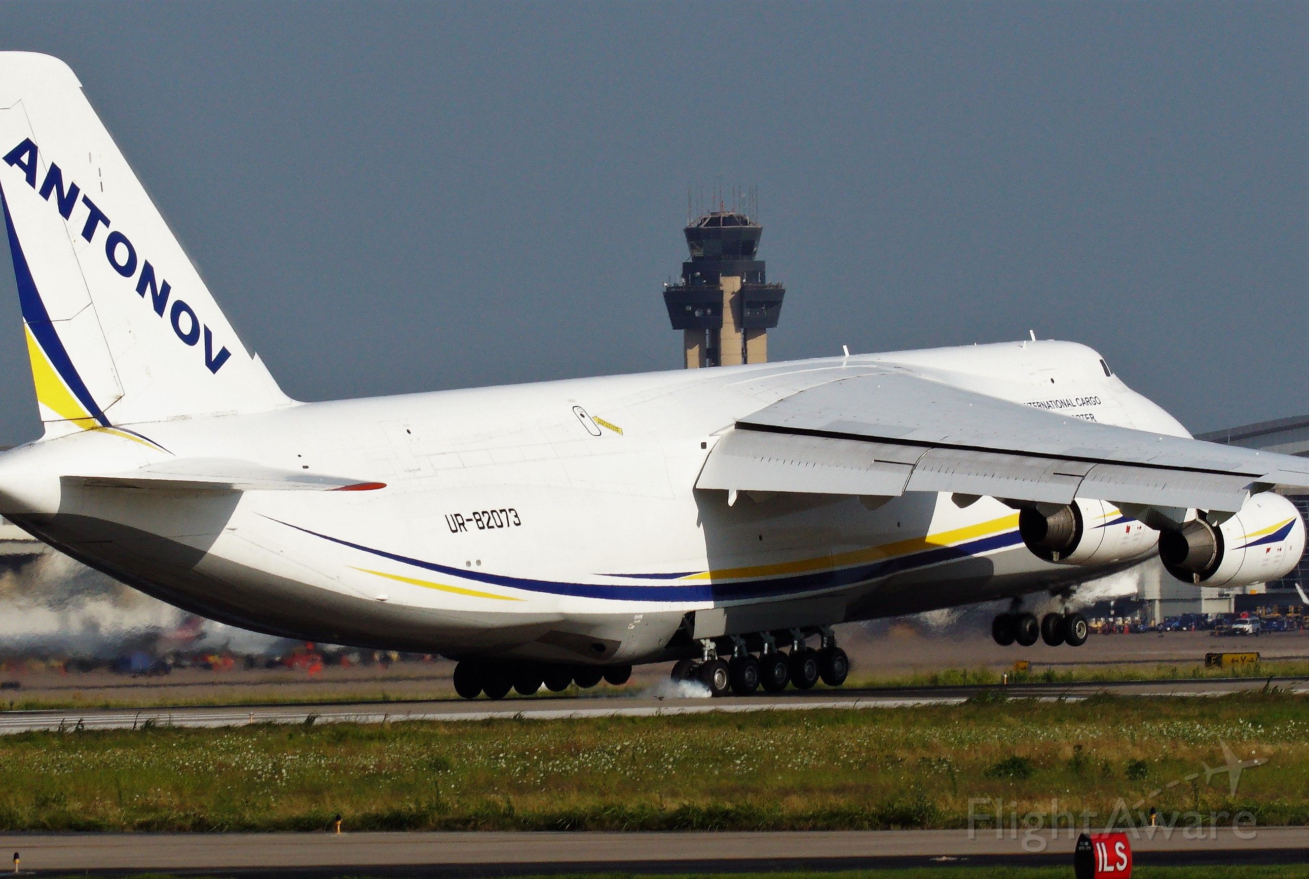 Antonov An-124 Ruslan (UR-82073) - Rare visit to DFW...