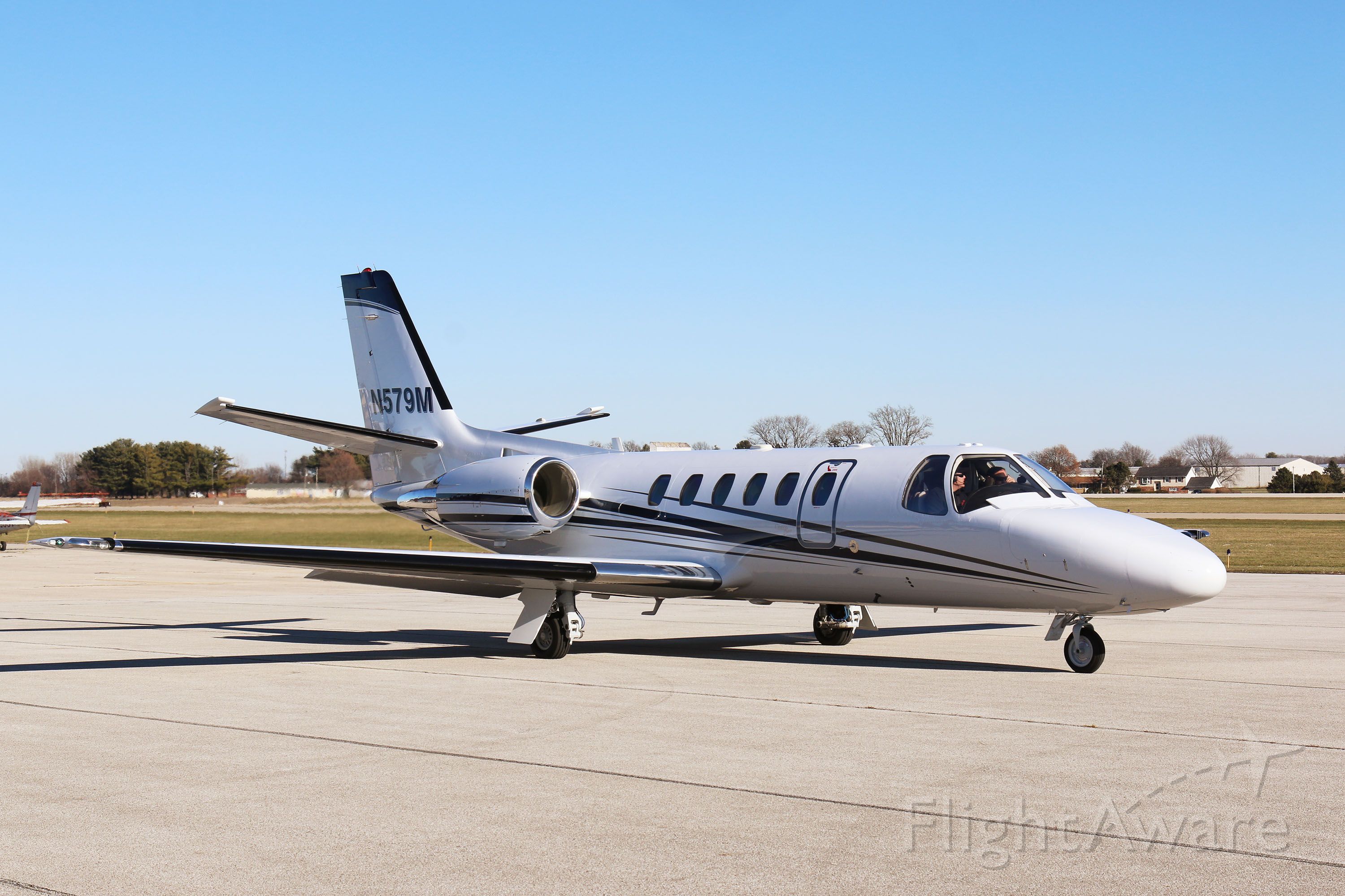 Cessna Citation II (N579M) - Come home after getting a fresh new coat of paint.