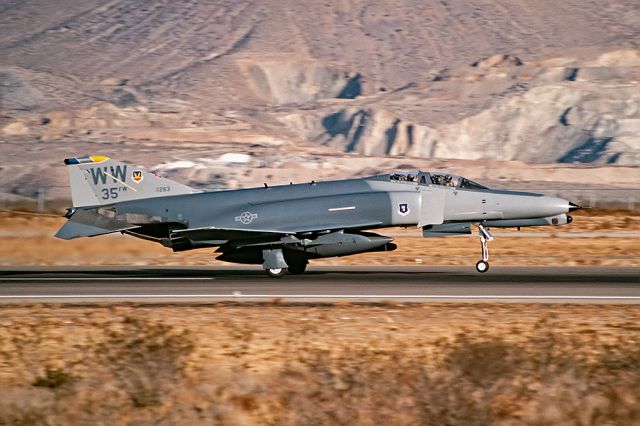 69-7263 — - Shot at George AFB back in Dec. 1991. Wild Weasel F-4G landing on runway 17.