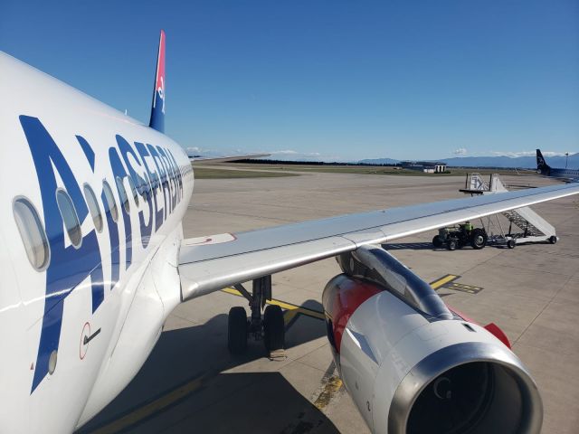 Airbus A319 — - Podgorica (Monte Negro) to Belgrad (Serbia)