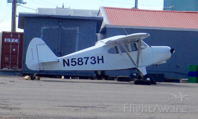 Piper PA-16 Clipper (N5873H) - What a great surprise to see such an old plane here in Iqaluit. 1949 Piper PA-16 Clipper C/N 16-492