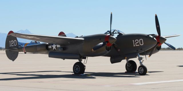 4453095 — - The Thoughts of Midnite at the 2018 Heritage Flight Conference at Davis-Monthan AFB in March 2018.  Theres a lot of history to this plane - its gone through various owners and had various names.  Check out a rel=nofollow href=http://www.air-and-space.com/Lockheed%20P-38%20Lightning.htmhttp://www.air-and-space.com/Lockheed%20P-38%20Lightning.htm/a for more info.