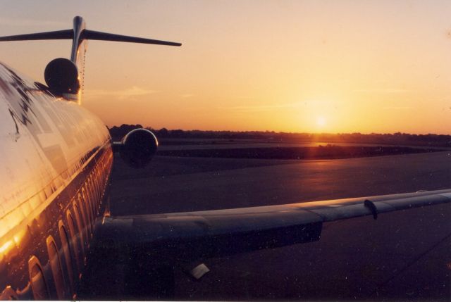 Boeing 727-100 — - In 1988 before departure.