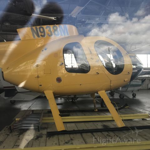 N938M — - A beautiful MD500 in the hangar at KWBW. I believe that it is heavily used for power line construction and support.