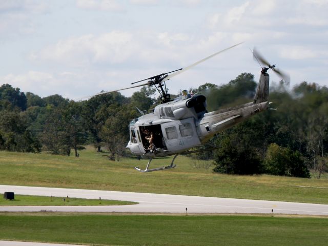Bell VH-1 (15-8781) - A UH-1N Huey (158781) of Marine Light Attack Helicopter Squadron (HMLA) 167 based at MCAS New River, NC (KNCA) seconds after take-off at Capitol City Airport (KFFT).  Marines of the 24th Marine Expeditionary Unit were training prior to an upcoming deployment.