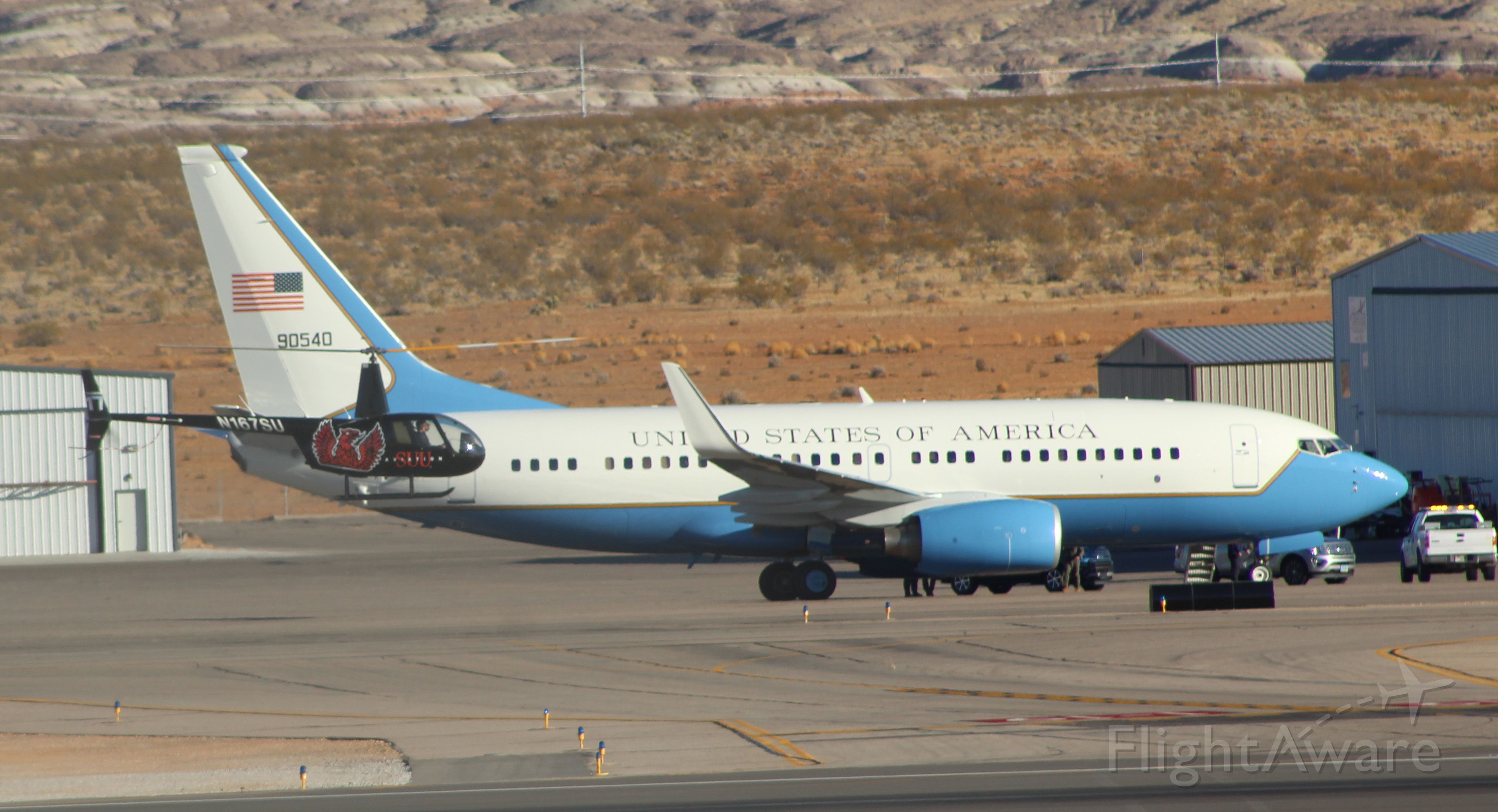 Boeing 737-700 (05-0932) - This plane visited KSGU as an Air Force Academy soccer charter from KCOS on 02/05/2021