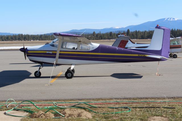 Cessna Skyhawk (N7373A) - Awesome purple and yellow paint, but really old plane. It was made in 1956, you can tell by the tail shape that it is has been around a while.