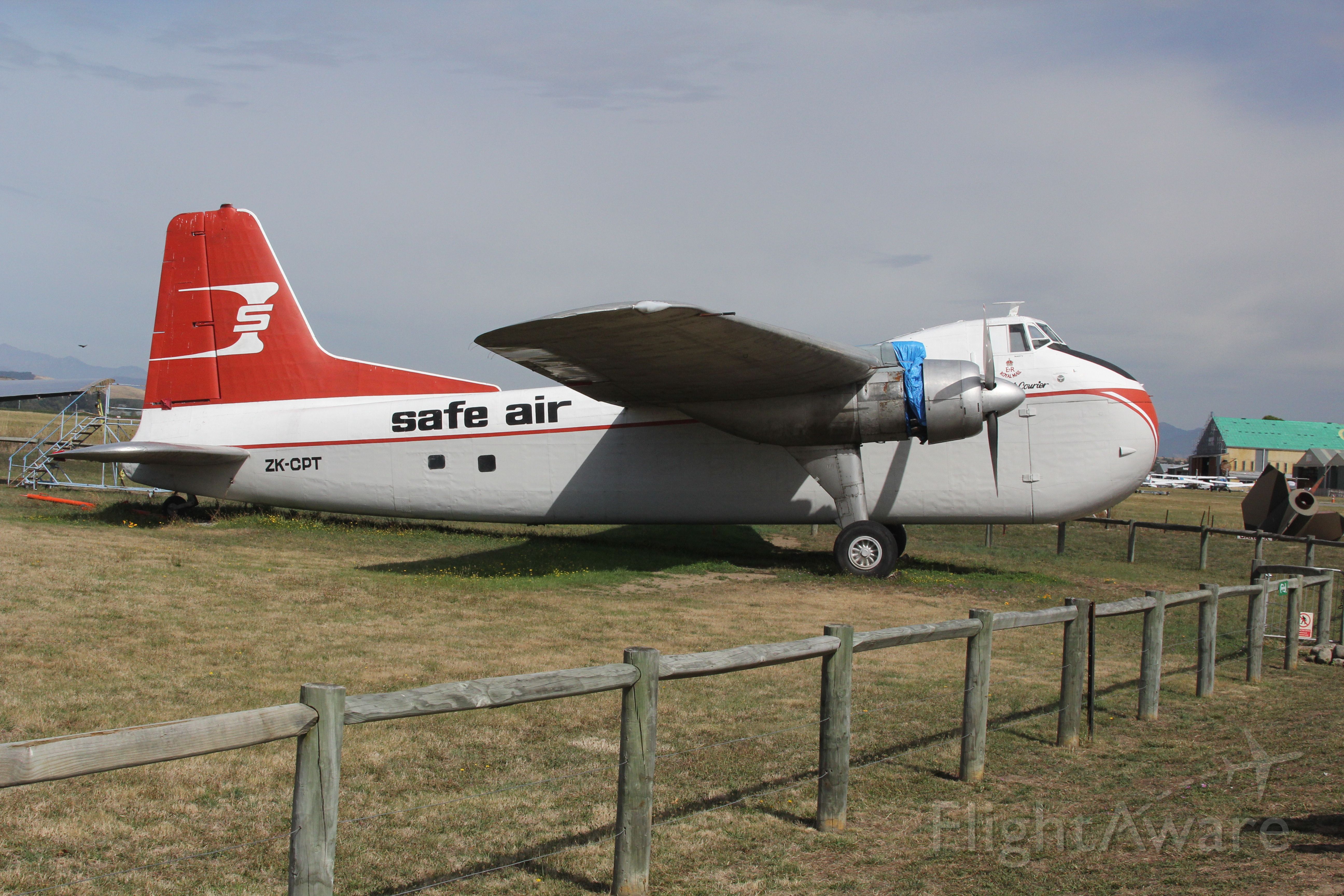 ZK-CPT — - Safe Air MK31 Bristol Freighter on display at the Omaka Areodrome in Blenheim, New Zealand
