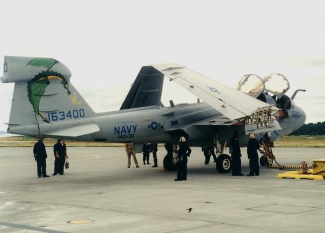 16-3400 — - VAQ-130 EA-6B Prowler getting ready to launch Aviano AFB Italy