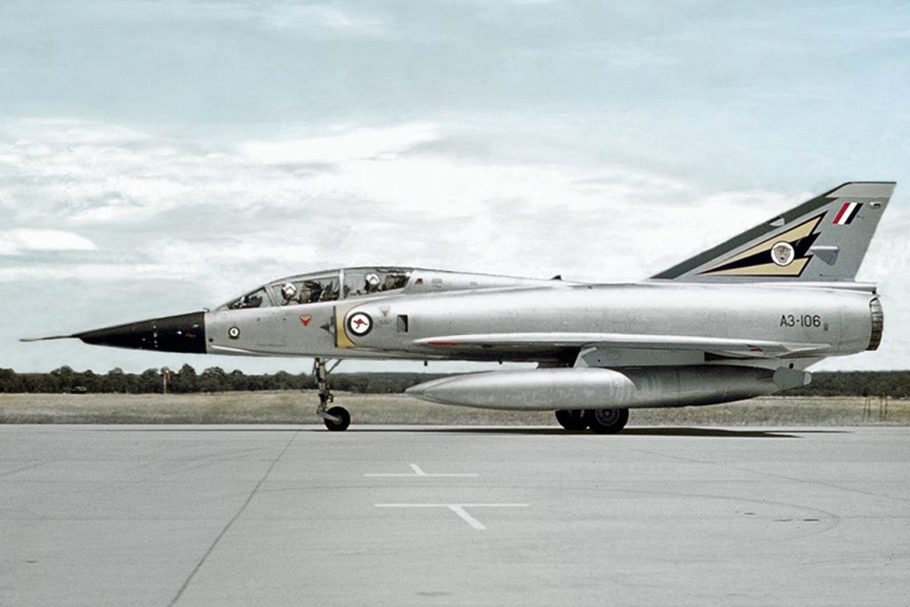 IAI Dagger (A3106) - Dassault GAF Mirage IIID_No 2 (F)OCU A3-106 RAAF Pearce (YPEA) photographed early 1970s.
