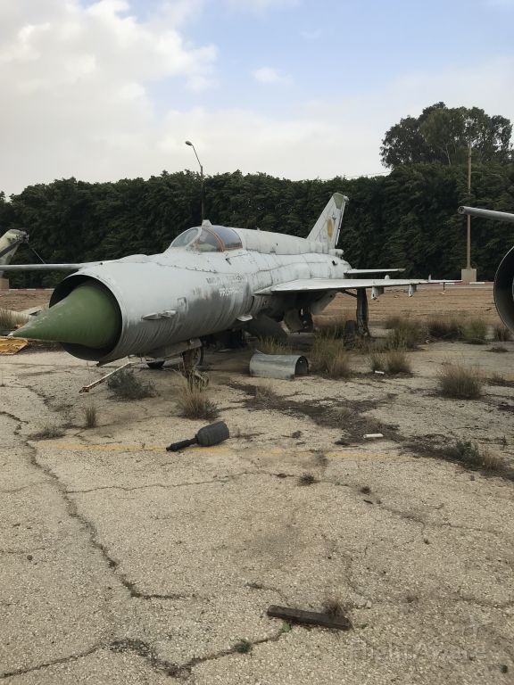 — — - One of 4 Mig 21 from the Royal Cambodian air force that arrived in Israel to be upgraded to Mig 21-2000s by the Israel Aircraft Industries .br /The project never materialized due the financial aid cut to Cambodia because political developments in the country.