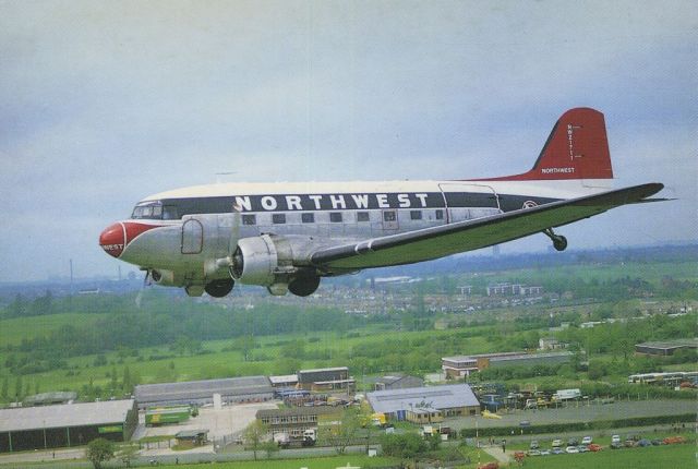 Douglas DC-3 (G-AMPY) - scanned from postcard