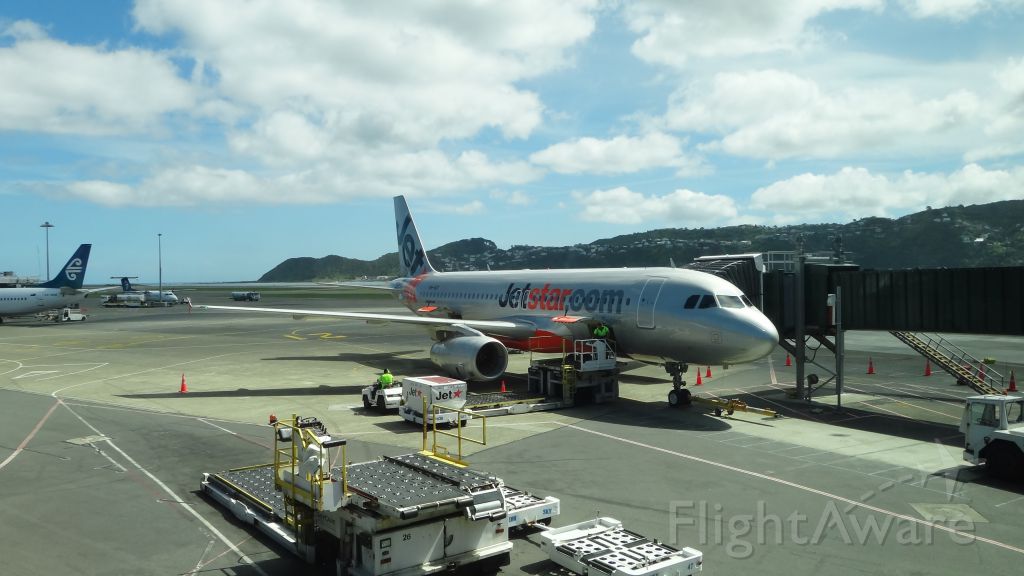 Airbus A320 (VH-VGY) - At the Airport in Wellington NZ