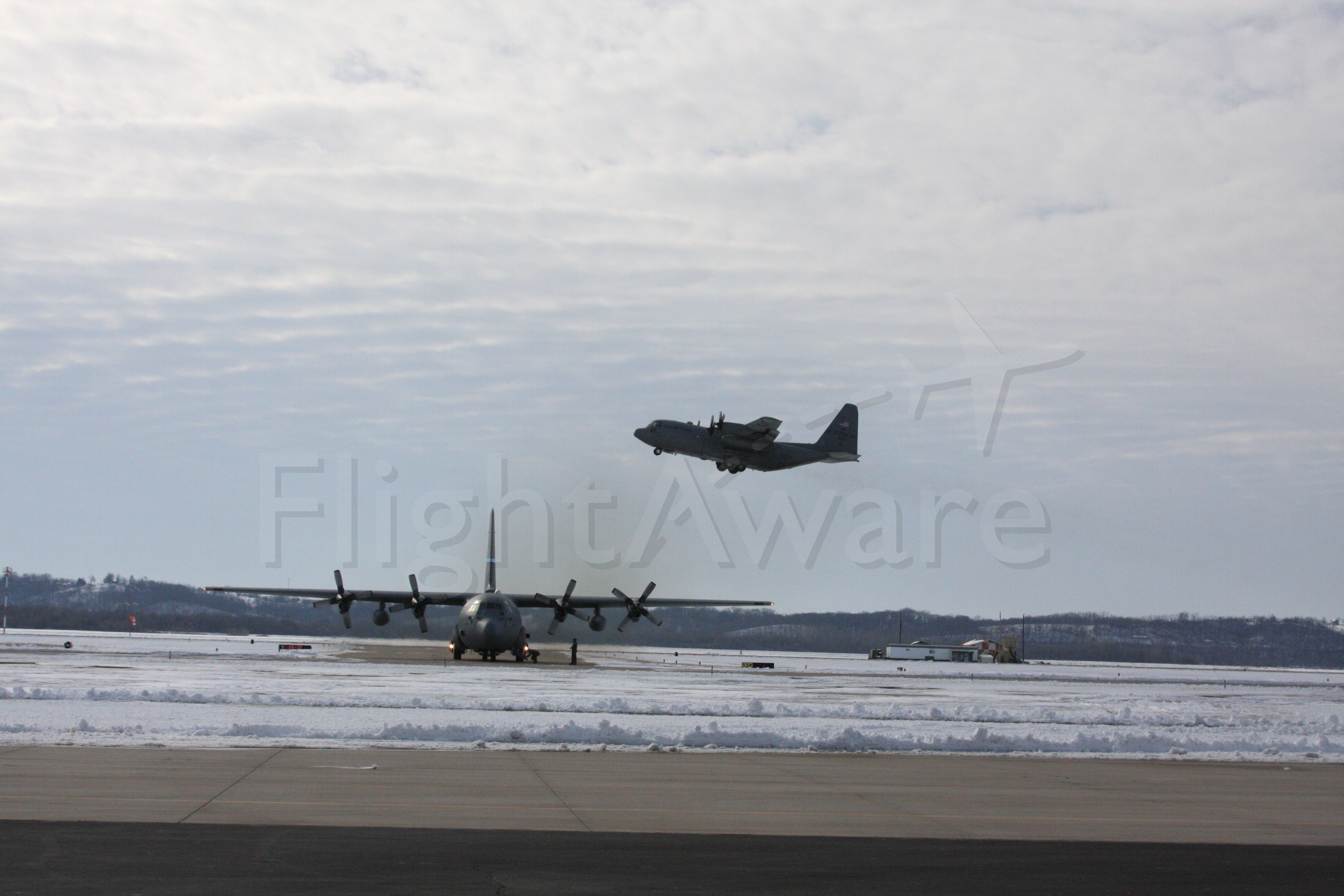 Lockheed C-130 Hercules (JETRACN) - another great shot of the two herks at st joe