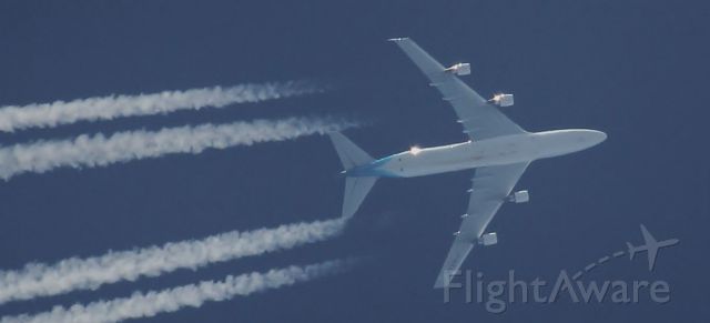 Boeing 747-400 (F-HSEA) - F-HSEA at 37,000ft over the Southern UK en-route Montreal/YUL-Paris Orly 1135GMT 21st Sept 2014