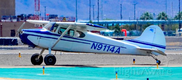 Cessna 170 (N9114A) - N9114A 1949 Cessna 170A s/n 18873 - North Las Vegas Airport (IATA: VGT, ICAO: KVGT,br /Photo: Tomas Del Corobr /June 14, 2019
