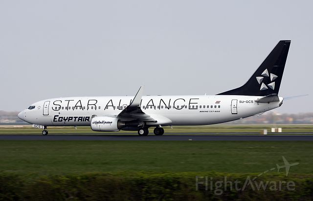 Boeing 737-800 (SU-GCS) - EgyptAir taxiing at Amsterdam Airport Schiphol in Star Alliance Livery.