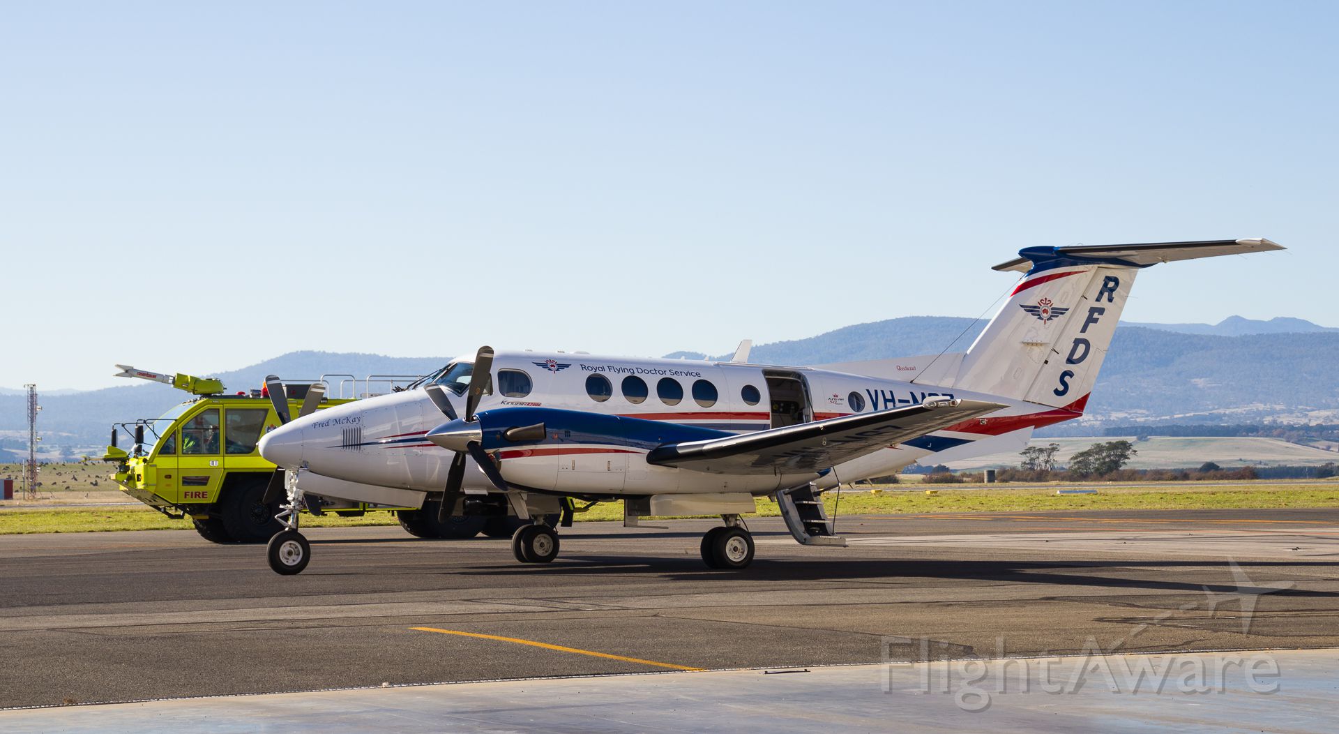 Beechcraft Super King Air 200 (VH-MSZ) - Royal Flying Doctors Beechcraft King Air 200B preparing for a departure out of Launceston