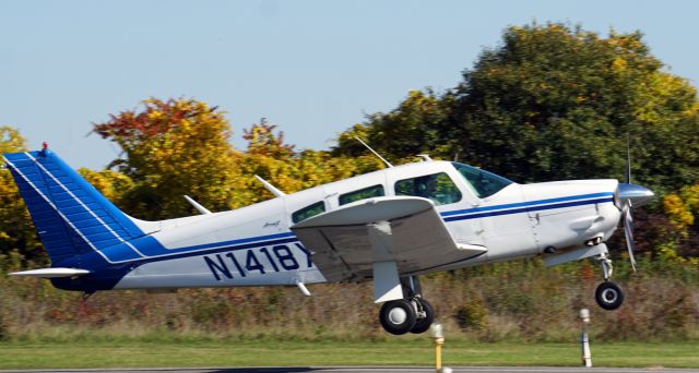 Piper Cherokee (N1418X) - Piper Arrow II taking off from South Albany Airport during their 75th Anniversary Open House, October 15, 2022