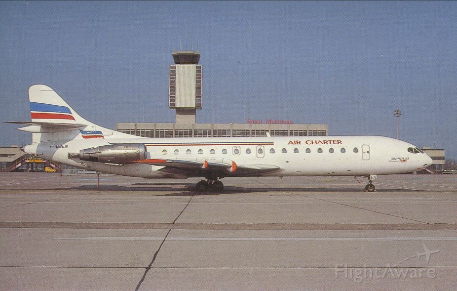 SUD-EST SE-210 Caravelle (F-BJEN) - Sud Aviation SE 210 Caravelle 10B3br /scanned from postcard<br>air charter
