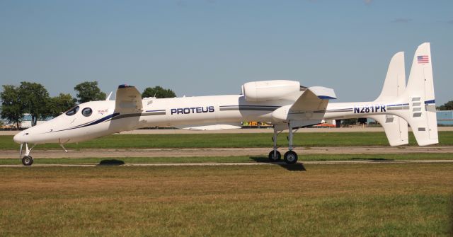 N281PR — - Scaled Composites Model 281 Proteus taxiing at Wittman Regional Airport, Oshkosh, WI, during Airventure 2017 - July 29, 2017.
