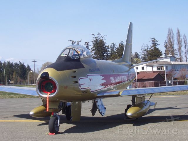 North American F-86 Sabre (C-GSBR) - Celebrating 100 years of powered flight, RCAF GOLDEN HAWKS hawk One - Comox BC