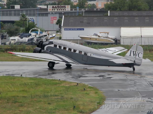 JUNKERS Ju-52/3m (HB-HOS) - rainy day on the french riviera on 29th june 2014