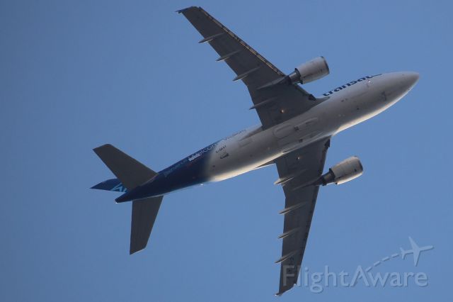 Airbus A310 (C-GFAT) - Taken overhead from Leaside, Ontario