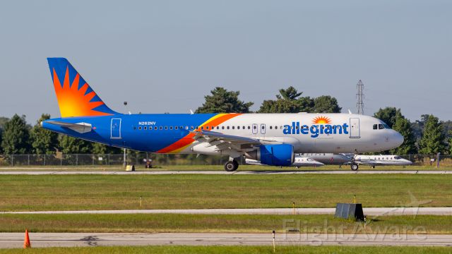 Airbus A320 (N262NV) - allegiant A320 taxing towards it's gate at KSBN.