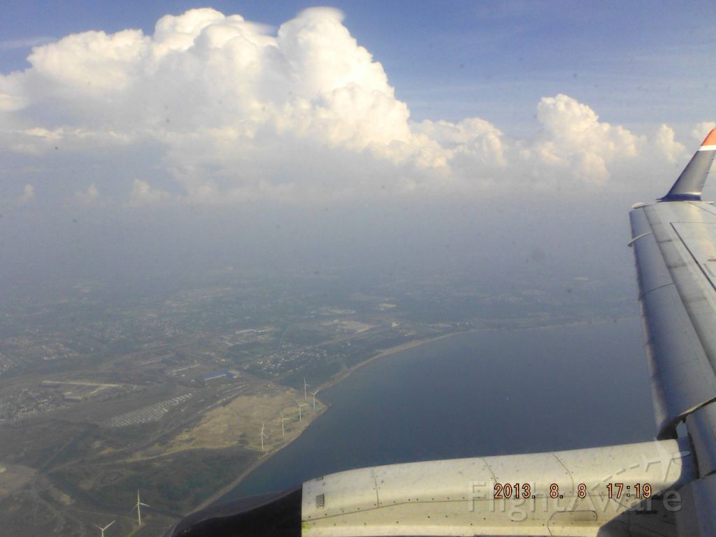 N808MD — - Approaching Runway 5 at KBUF, over the lake shore and the windmills.