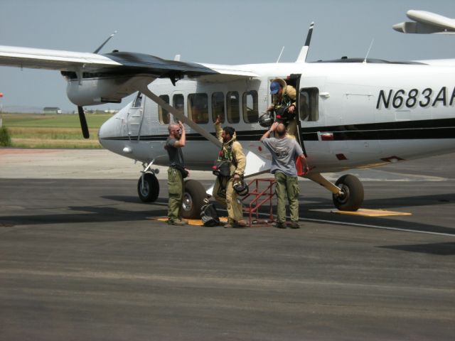 De Havilland Canada Twin Otter (N683AR) - Smoke Jumpers, Grangeville, Idaho, July 13, 2012.