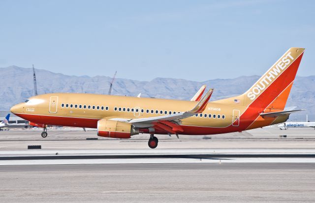 Boeing 737-700 (N714CB) - The Southwest Classic.  A tribute to Colleen Barrett.