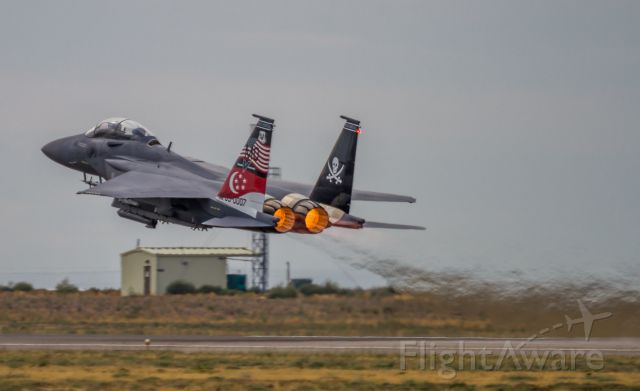 McDonnell Douglas F-15 Eagle (05-0007) - Boeing F-15SG of the 428th FS taking off from Mountain Home AFB