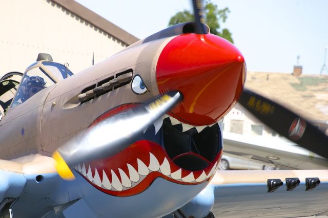 CURTISS Warhawk (AMU94466) - Warhawk Air Museum's P-40 Sneak Attack start-up. This was used in the Movie Valkyrie
