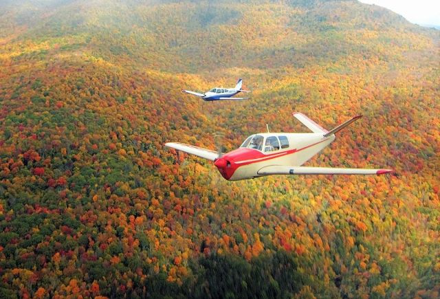 Beechcraft 35 Bonanza (N8789A) - Formation over the Catskill Mts