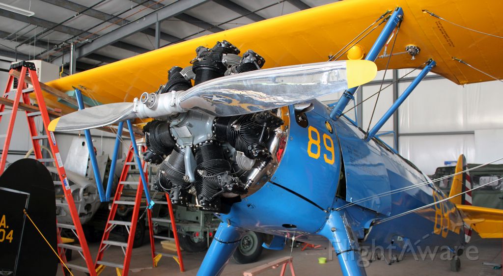 Boeing PT-17 Kaydet (N52740) - Closeup look at the Continental R-670 seven cylinder four cycle engine on N52740 (ex 40-1717), a PT-13B (Boeing) Stearman Kaydet.
