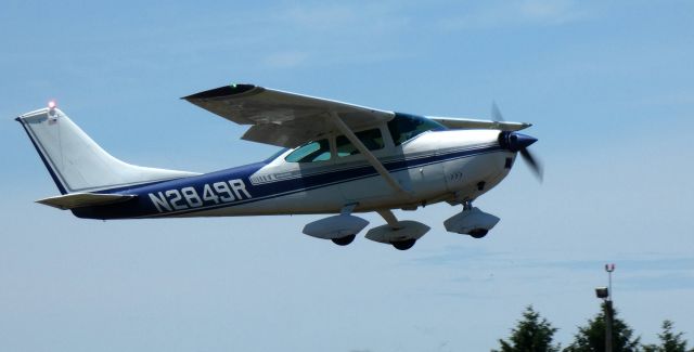 Cessna Skylane (N2849R) - Shortly after departure is this 1967 Cessna 182K Skylane from the Spring of 2022.