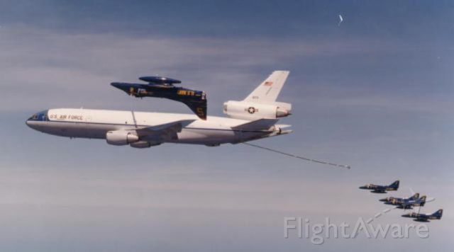 N91711 — - Blue Angels cross country refueling back when they flew the A4.  Photo taken back in early 80s.  Flown by the "Opec" crews from the 78th AREFS, Barksdale AFB, the FIRST AFRES KC10 unit.