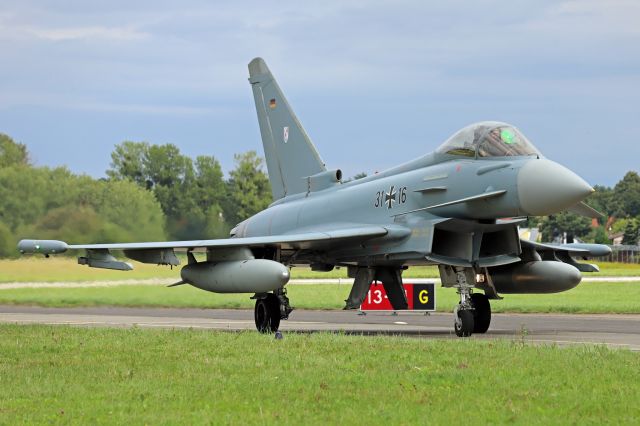 EUROFIGHTER Typhoon (GAF3116) - Photo taken on August 20, 2021 at Gdynia Aerobaltic.