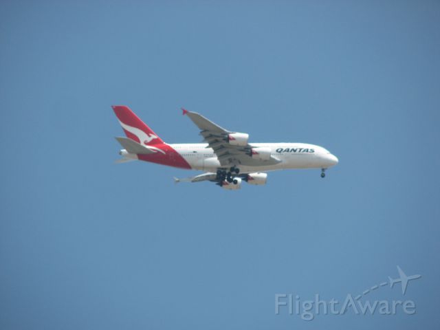 Airbus A380-800 (VH-OQA) - Qantas flight 7 arriving from Sydney, Australia 