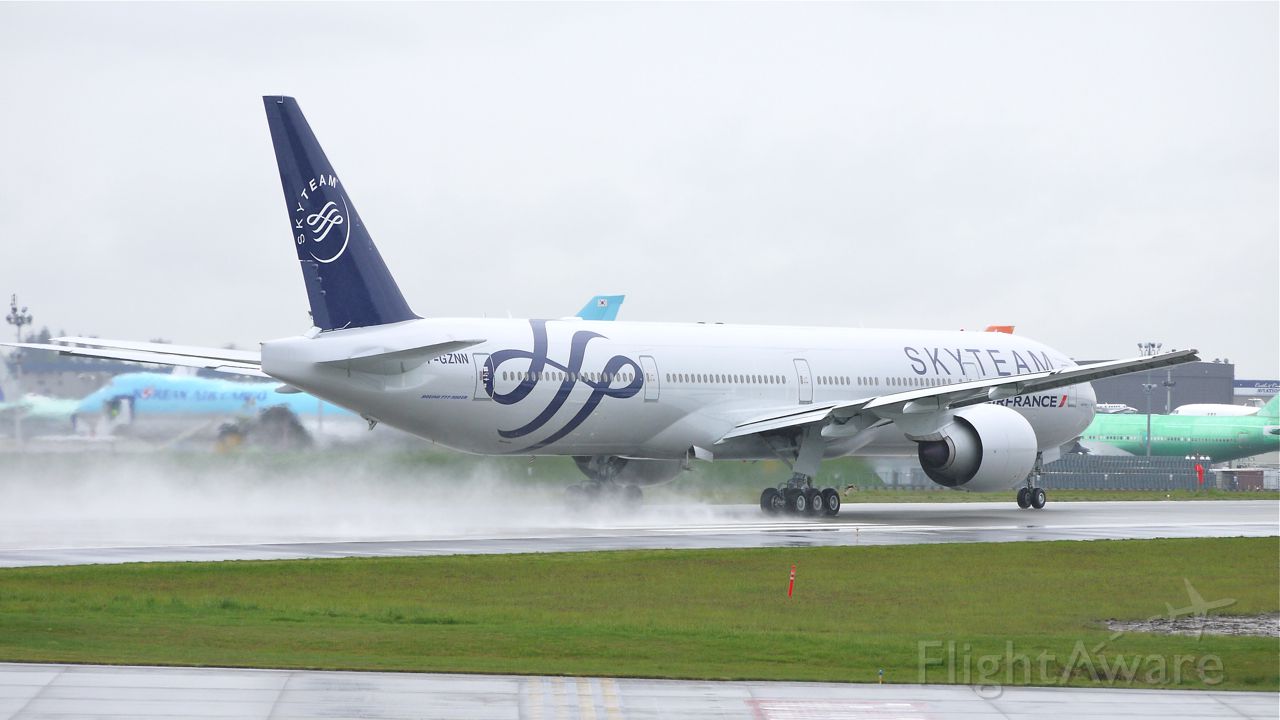 BOEING 777-300 (F-GZNN) - BOE253 (LN:1013) makes a fast taxi test on runway 16R to conclude its maiden flight test on 5/3/12.