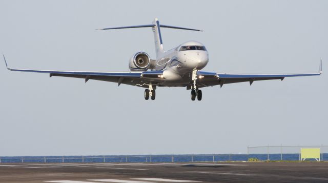 Bombardier Global 5000 (N989RJ) - N989RJ landing at TNCM