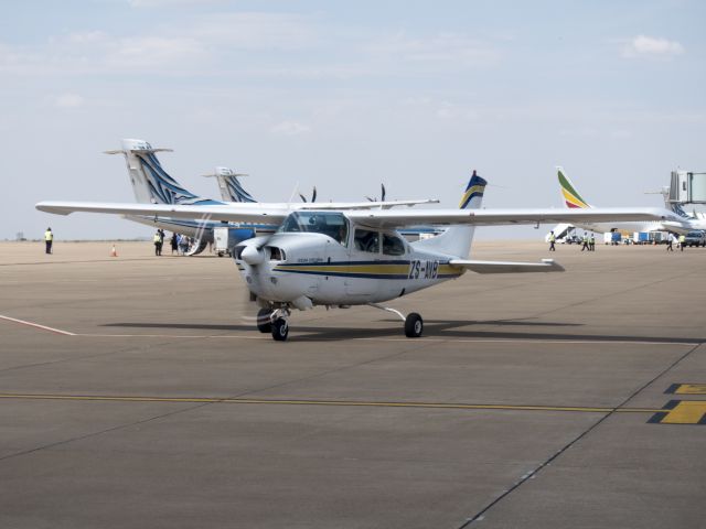 Cessna Centurion (ZS-AVB) - At Gaborone, Botswana. 23 NOV 2017.