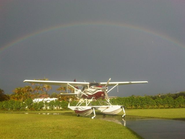 Cessna 206 Stationair (N12554) - T206H G-1000 2006 Amphib.  "Under the rainbow"