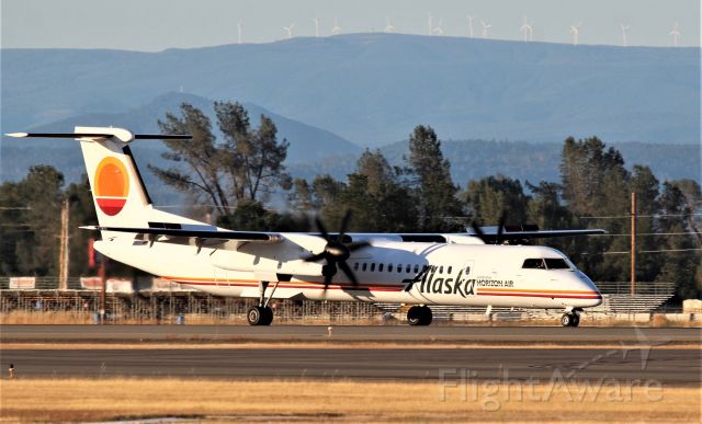 de Havilland Dash 8-400 (N421QX) - KRDD - Inaugural flight SEA-RDD landing on Runway 16 June 17, 2021 to also start the first flight June 18, 2021 on the new daily service from Redding to Seattle.