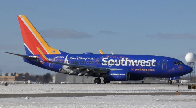 Boeing 737-700 (N954WN) - Southwest Disney 50th Anniversary livery arrival into BUF